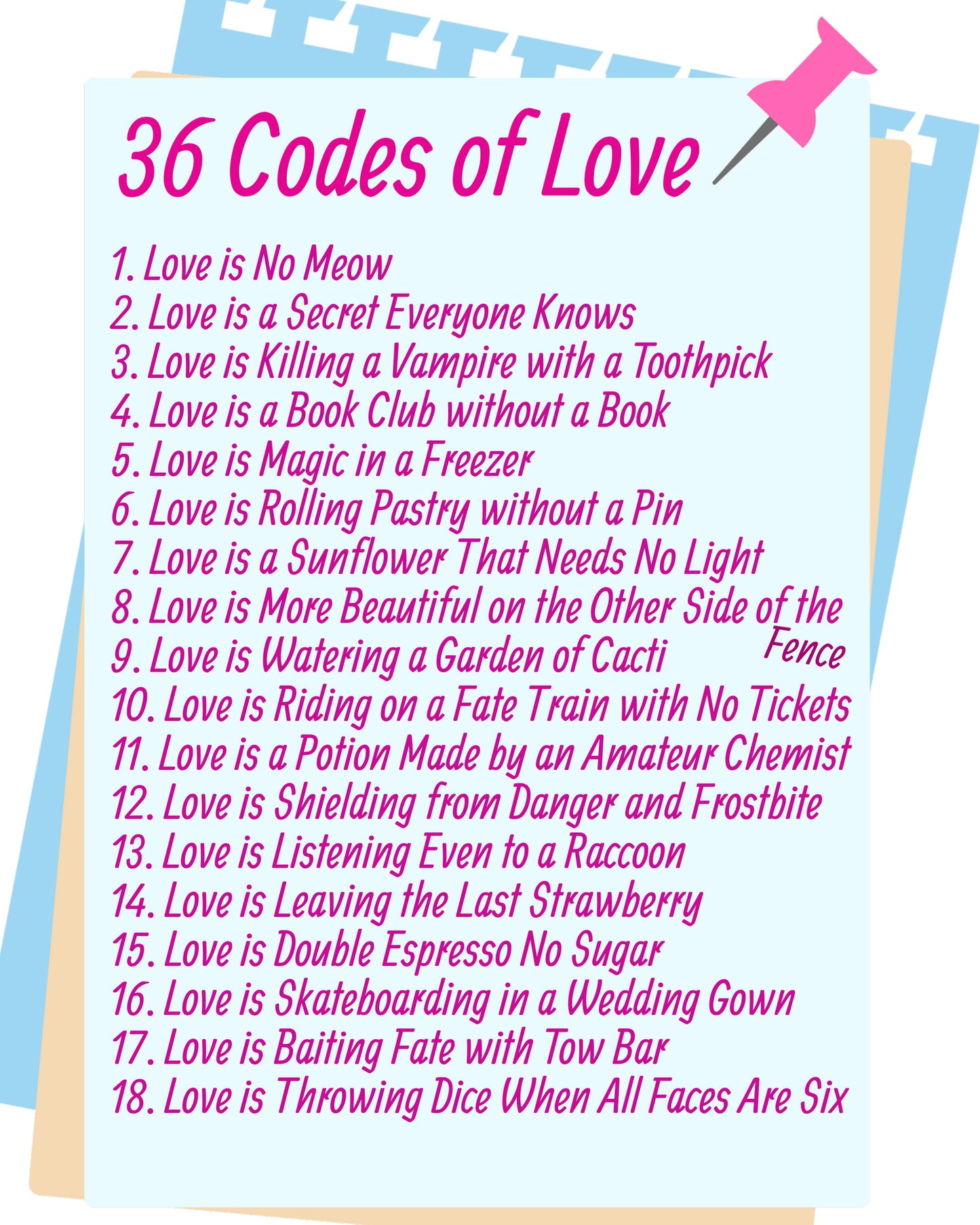 36 Codes of Love